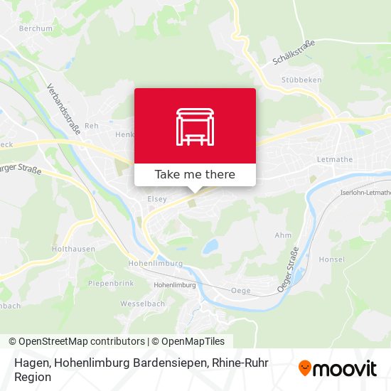 Hagen, Hohenlimburg Bardensiepen map