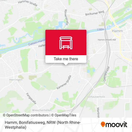 Hamm, Bonifatiusweg map