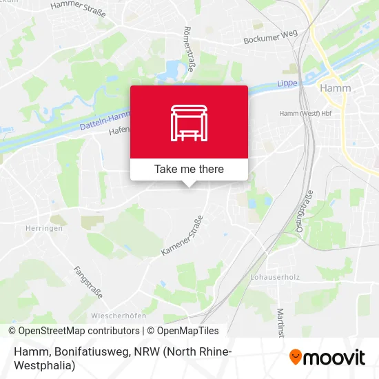 Hamm, Bonifatiusweg map
