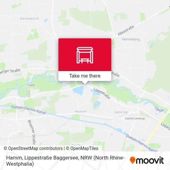 Hamm, Lippestraße Baggersee map