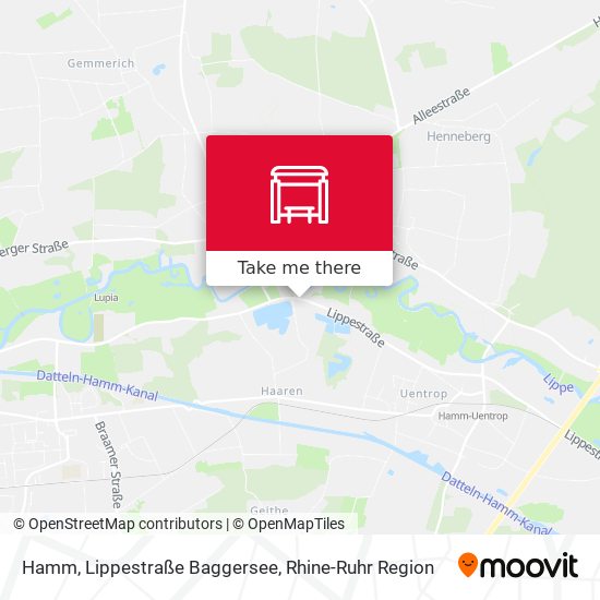 Hamm, Lippestraße Baggersee map