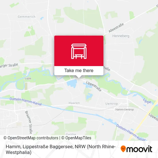 Hamm, Lippestraße Baggersee map