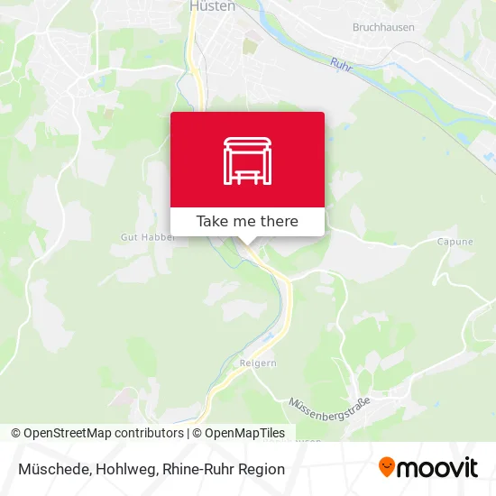Карта Müschede, Hohlweg