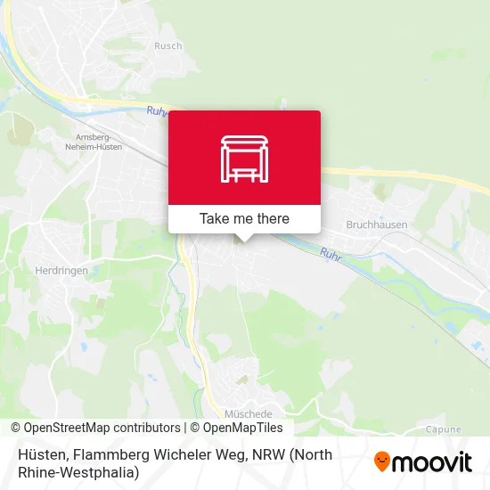 Hüsten, Flammberg Wicheler Weg map
