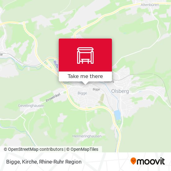 Bigge, Kirche map