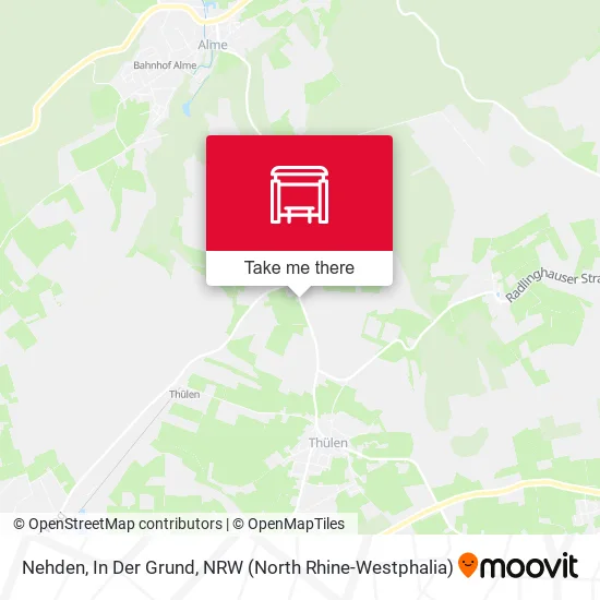 Карта Nehden, In Der Grund