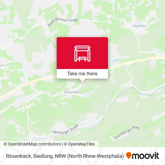 Карта Rösenbeck, Siedlung