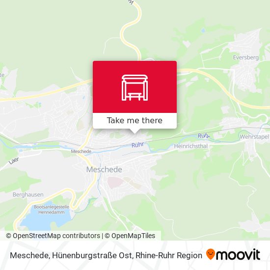 Meschede, Hünenburgstraße Ost map