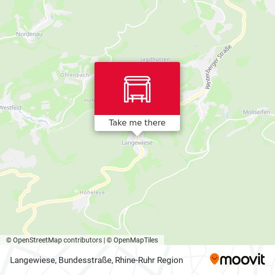 Langewiese, Bundesstraße map