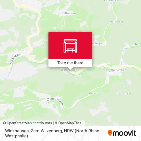 Winkhausen, Zum Wilzenberg map