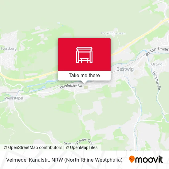 Velmede, Kanalstr. map