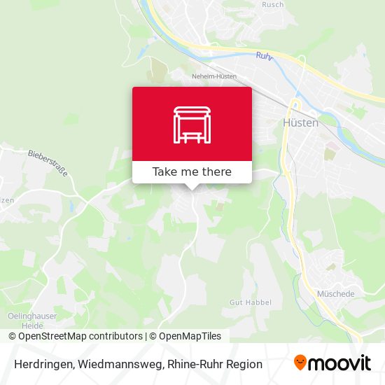 Herdringen, Wiedmannsweg map