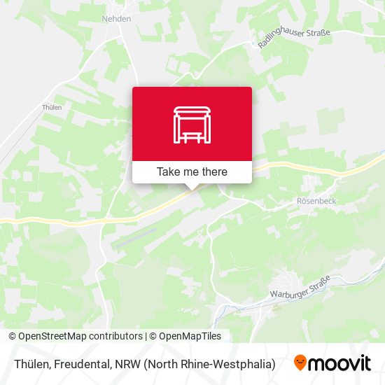 Thülen, Freudental map