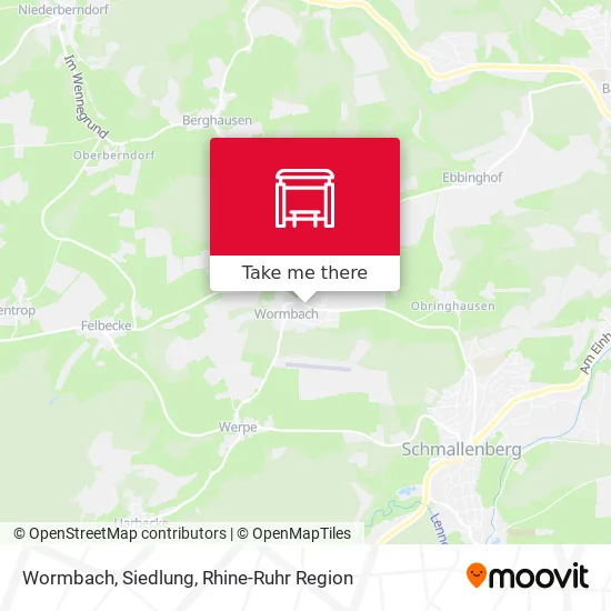 Карта Wormbach, Siedlung