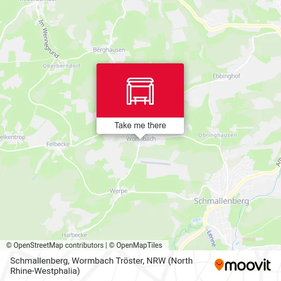 Schmallenberg, Wormbach Tröster map