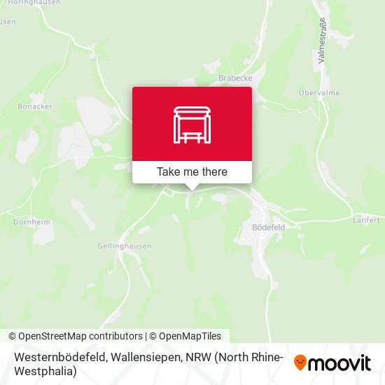 Westernbödefeld, Wallensiepen map