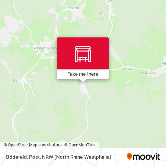 Карта Bödefeld,  Post