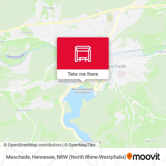 Карта Meschede, Hennesee