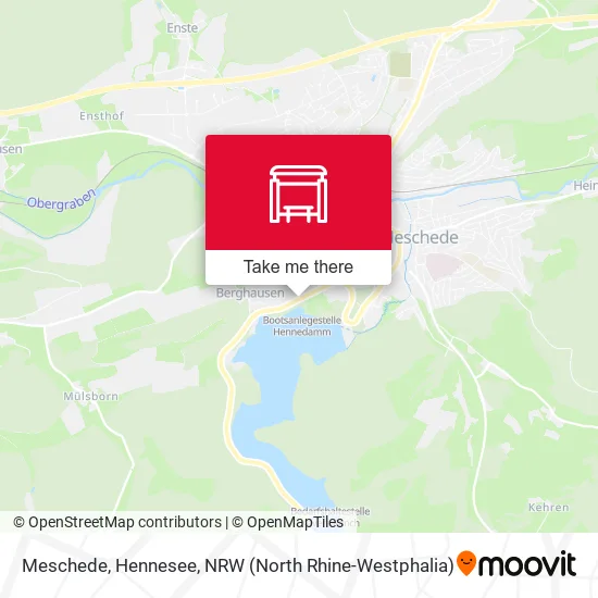Карта Meschede, Hennesee
