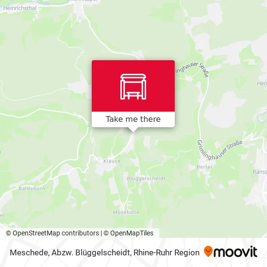 Карта Meschede, Abzw. Blüggelscheidt