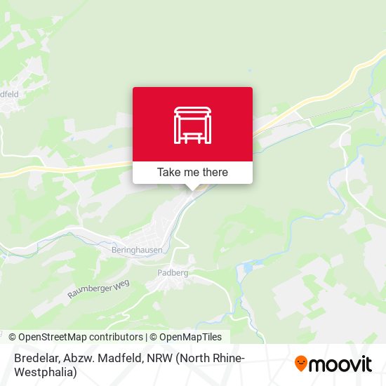 Bredelar, Abzw. Madfeld map