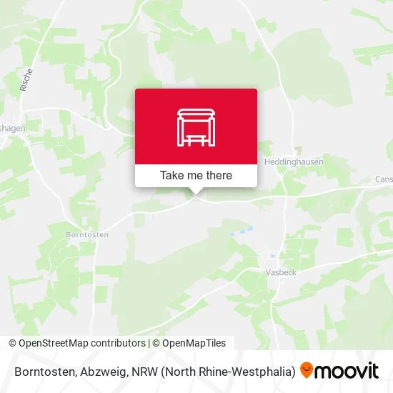 Карта Borntosten, Abzweig