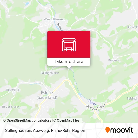 Карта Sallinghausen, Abzweig