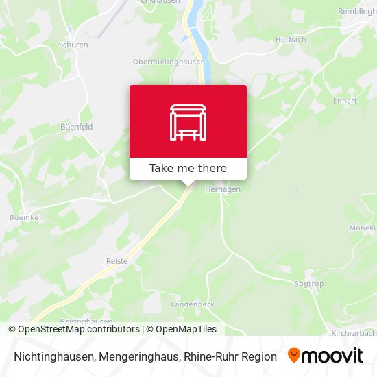 Nichtinghausen, Mengeringhaus map