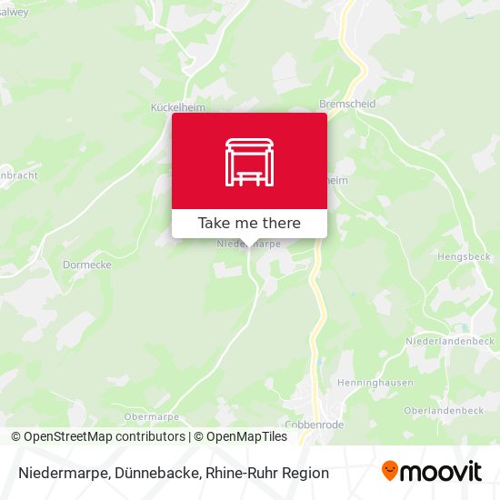 Niedermarpe, Dünnebacke map