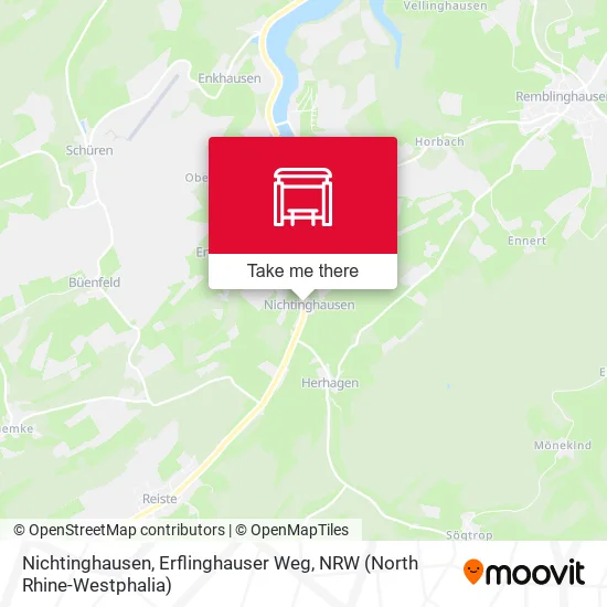 Карта Nichtinghausen, Erflinghauser Weg