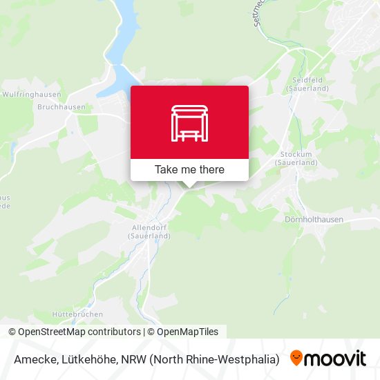 Amecke, Lütkehöhe map