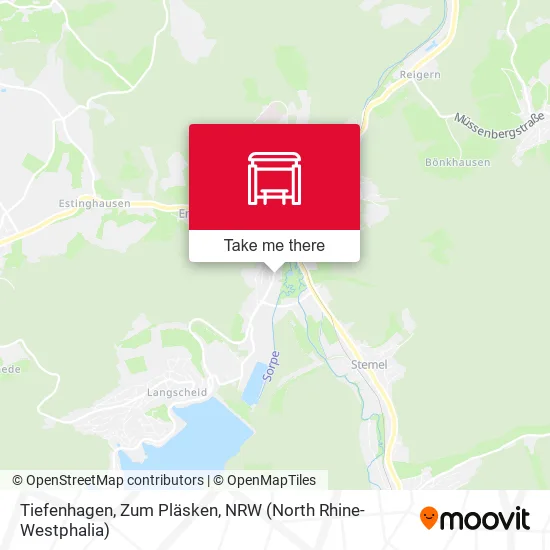 Карта Tiefenhagen, Zum Pläsken