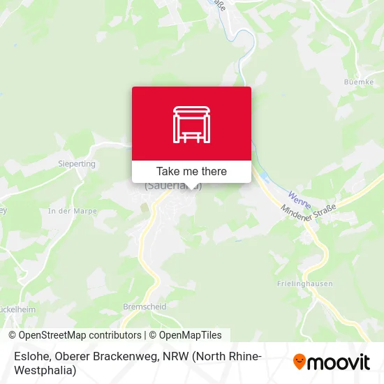 Eslohe, Oberer Brackenweg map