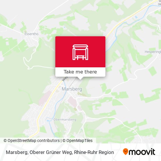 Marsberg, Oberer Grüner Weg map