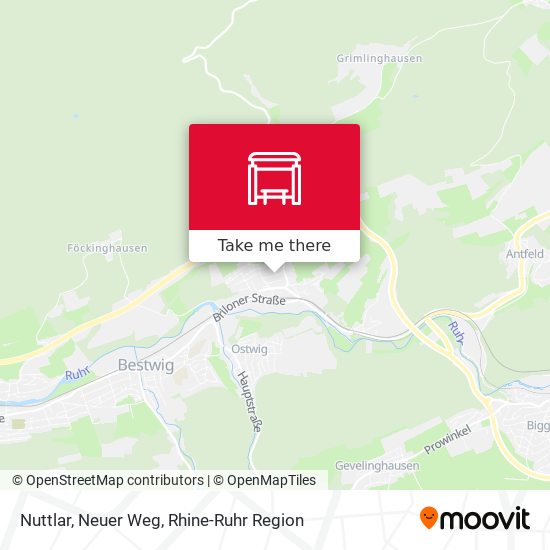 Nuttlar, Neuer Weg map