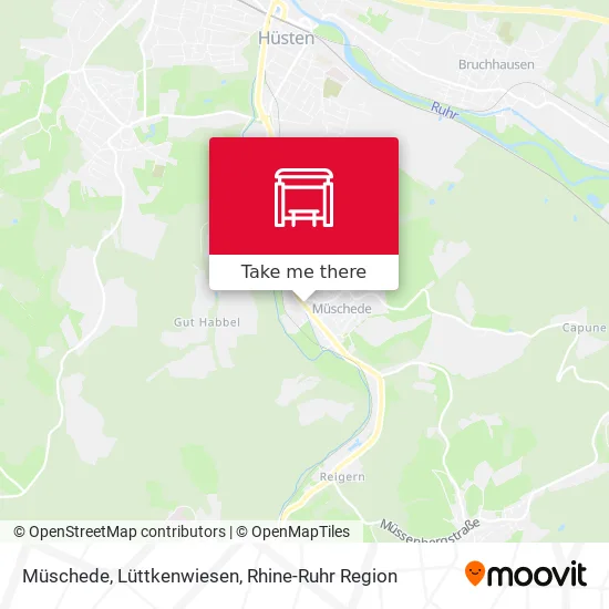 Карта Müschede, Lüttkenwiesen