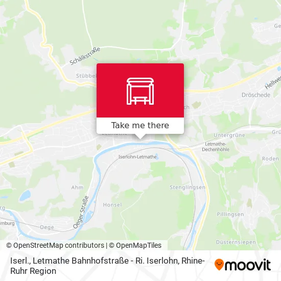 Карта Iserl., Letmathe Bahnhofstraße - Ri. Iserlohn