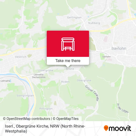 Карта Iserl., Obergrüne Kirche