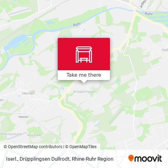 Карта Iserl., Drüpplingsen Dullrodt
