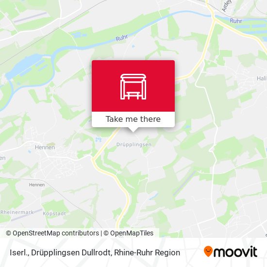 Карта Iserl., Drüpplingsen Dullrodt