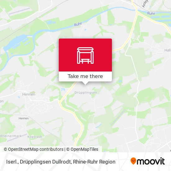 Карта Iserl., Drüpplingsen Dullrodt