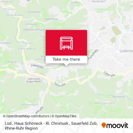 Lüd., Haus Schöneck - Ri. Christusk., Sauerfeld Zob map