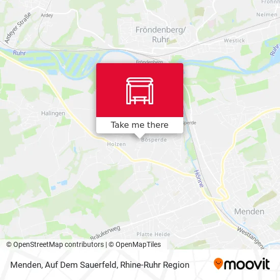 Карта Menden, Auf Dem Sauerfeld