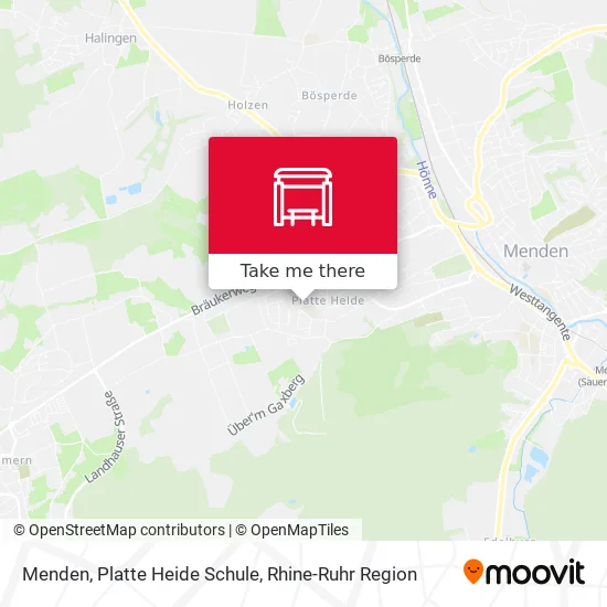 Карта Menden, Platte Heide Schule