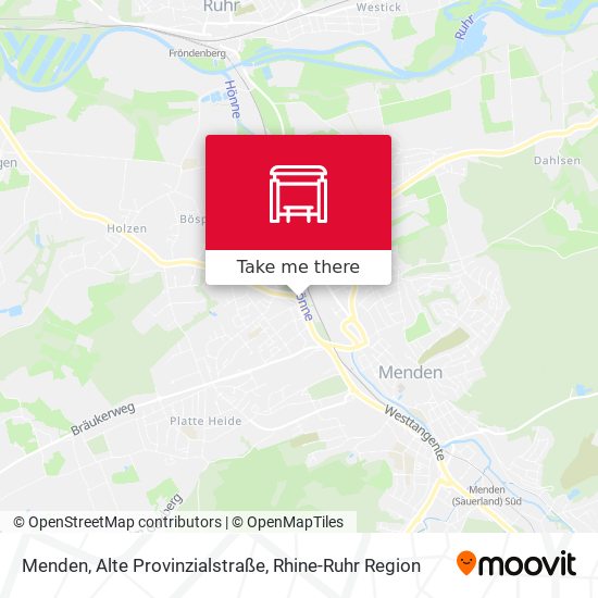 Menden, Alte Provinzialstraße map