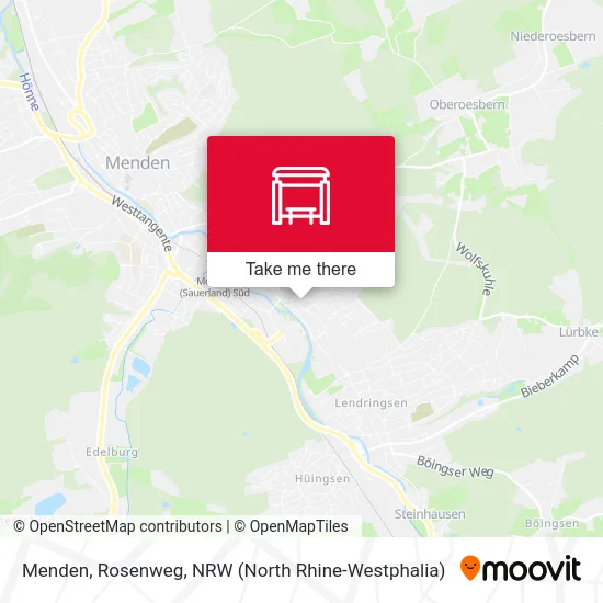 Menden, Rosenweg map