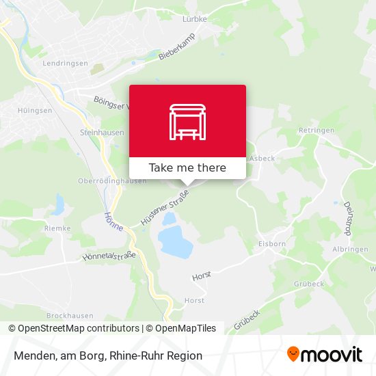 Карта Menden, am Borg