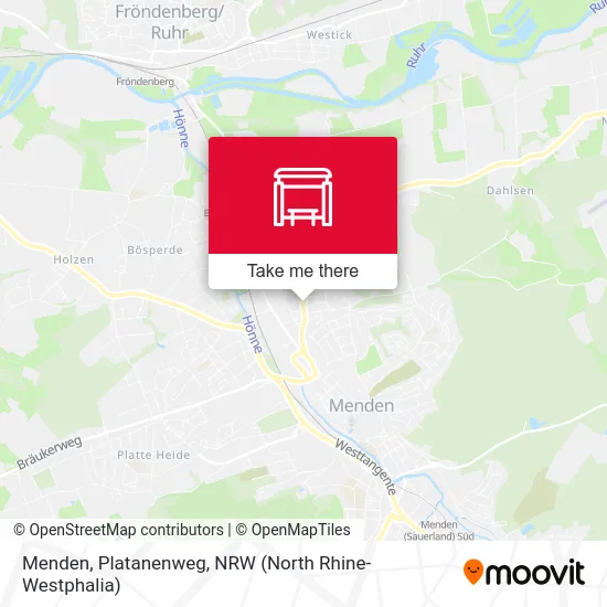 Menden, Platanenweg map