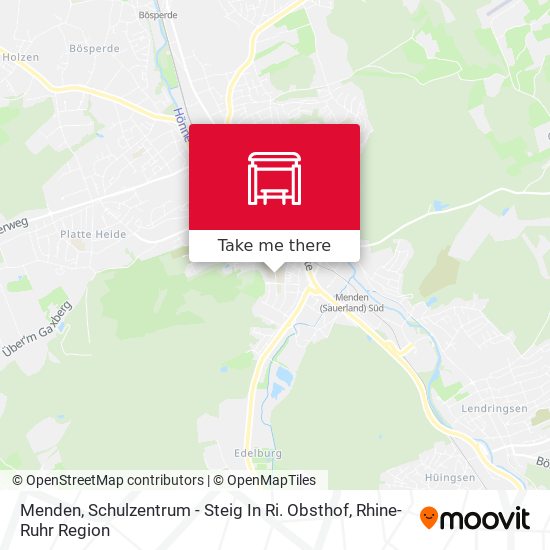 Menden, Schulzentrum - Steig In Ri. Obsthof map