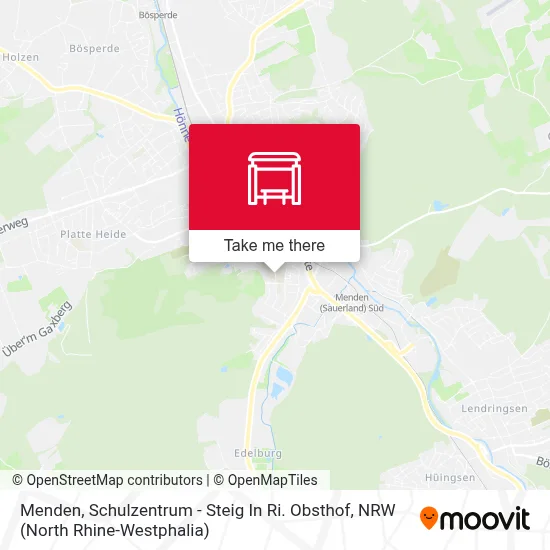 Menden, Schulzentrum - Steig In Ri. Obsthof map